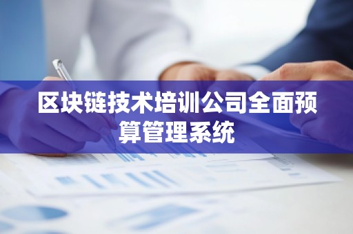 区块链技术培训公司全面预算管理系统