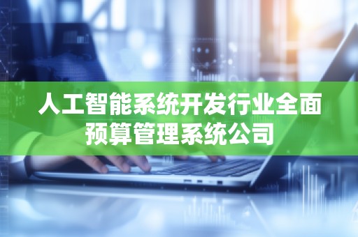 人工智能系统开发行业全面预算管理系统公司