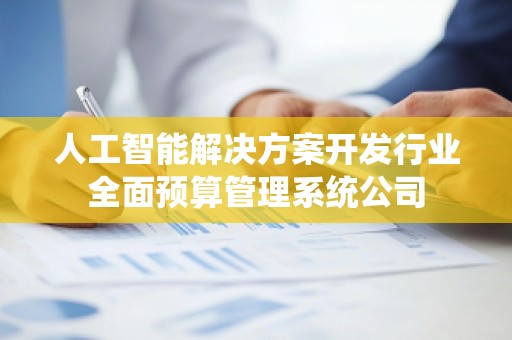 人工智能解决方案开发行业全面预算管理系统公司