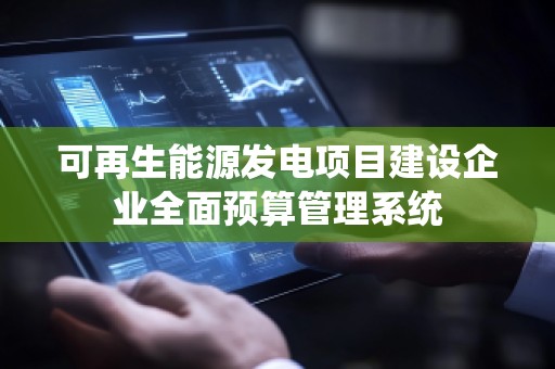 可再生能源发电项目建设企业全面预算管理系统
