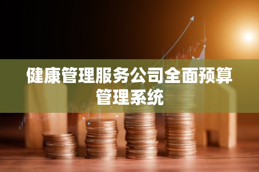健康管理服务公司全面预算管理系统