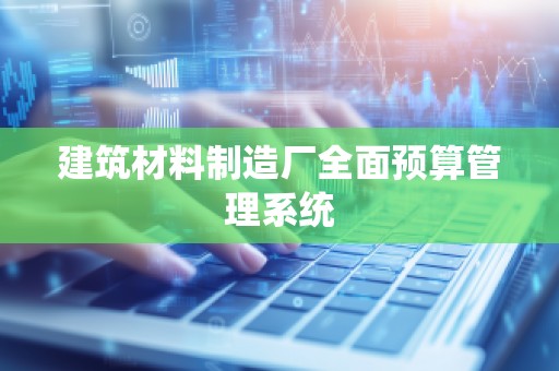 建筑材料制造厂全面预算管理系统