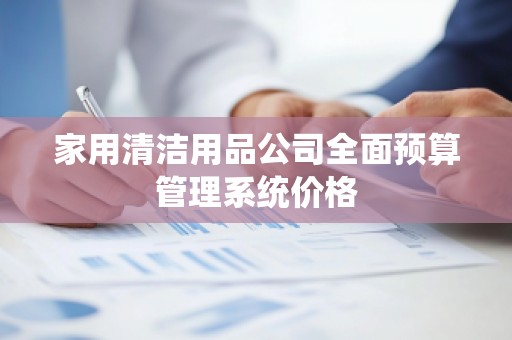 家用清洁用品公司全面预算管理系统价格
