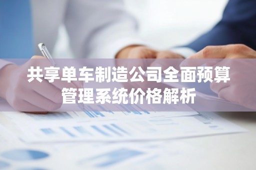 共享单车制造公司全面预算管理系统价格解析