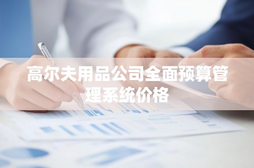 高尔夫用品公司全面预算管理系统价格