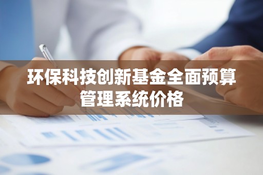 环保科技创新基金全面预算管理系统价格