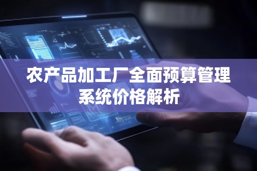 农产品加工厂全面预算管理系统价格解析
