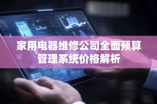 家用电器维修公司全面预算管理系统价格解析